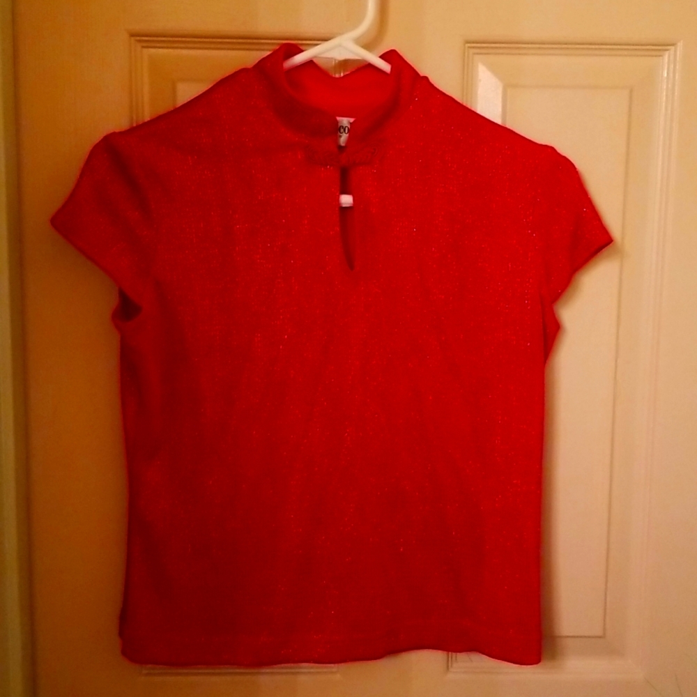 VINTAGE RED BLOUSE
